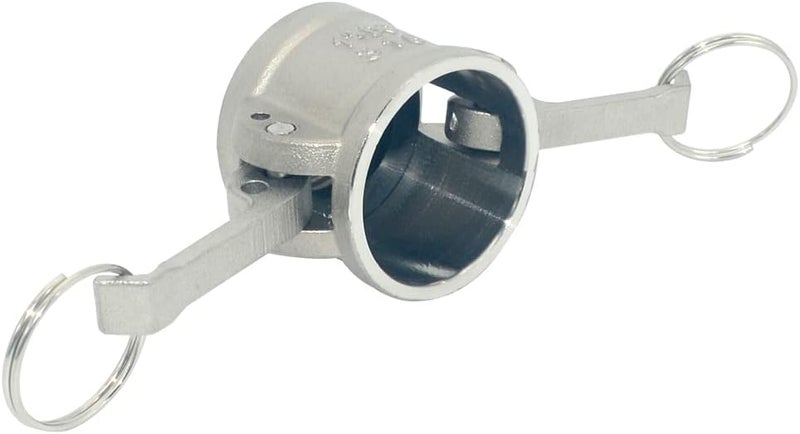 Varmhus Trash Pump Adapter Dust Cap/Dust Cover,Type DC Cam and Groove Hose Pipe Fitting Coupler,Stainless Steel 316 (1") - Image 2